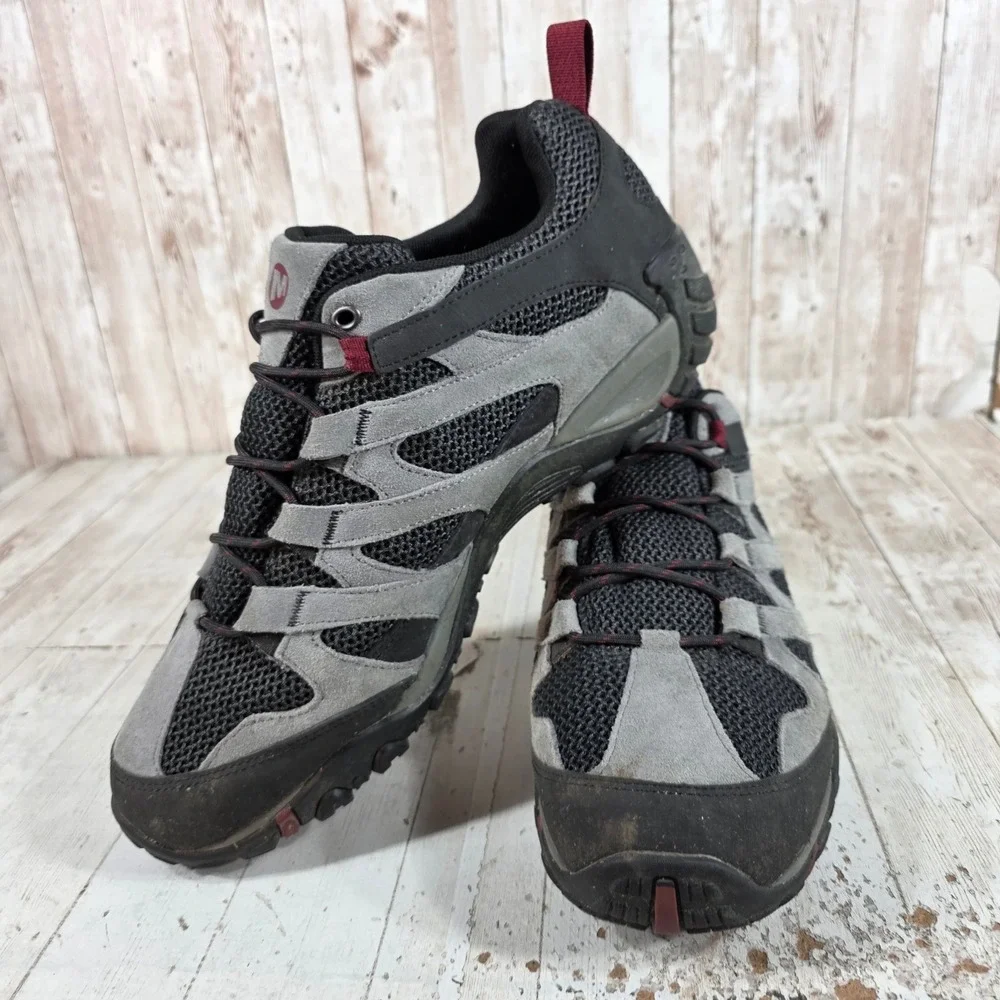Merrell Alverstone Waterproof Hiking Shoes Black Grey Red J84279W Mens 13 W